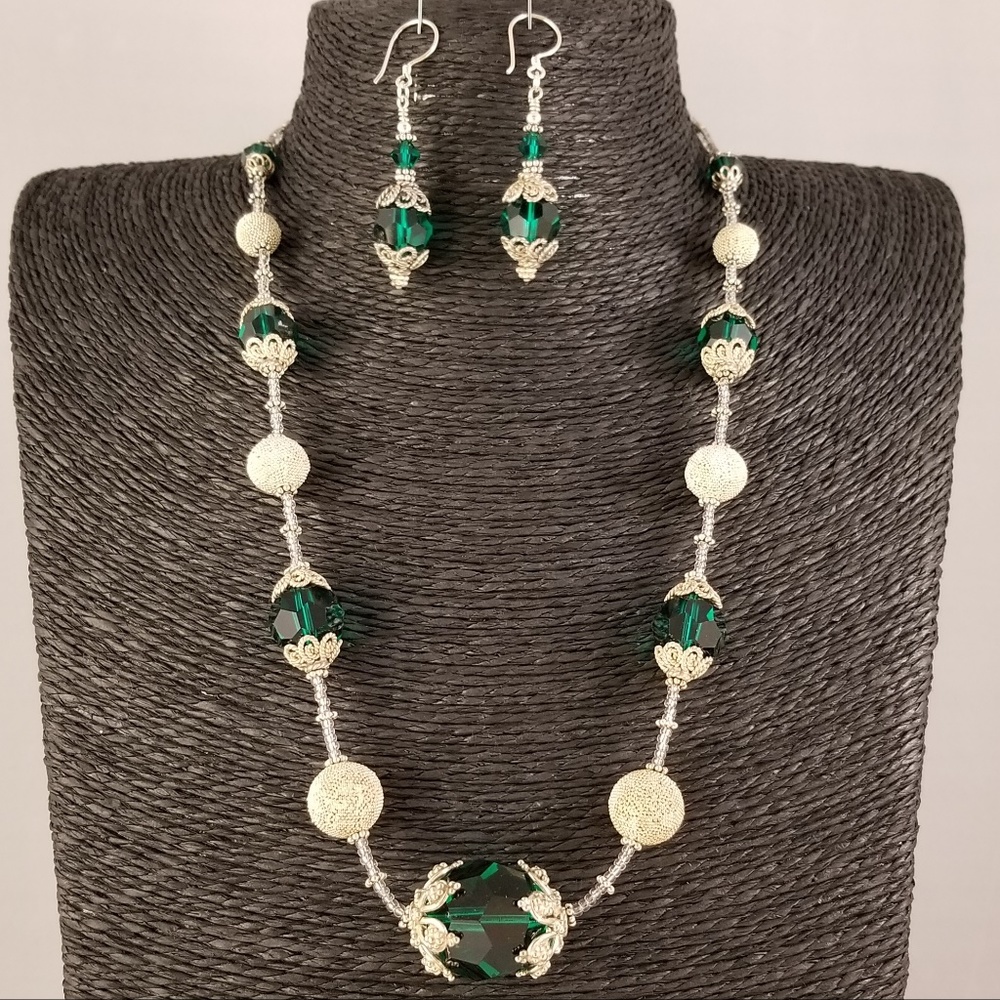 Swarovski and Sterling Silver Necklace & Earrings